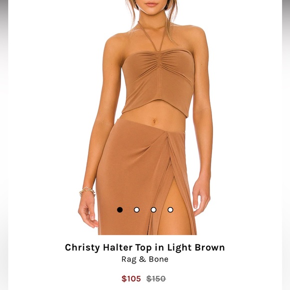 Rag & Bone Halter Top in Light Brown - Picture 4 of 6